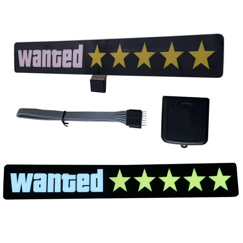 WANTED LEVEL LED CAR SIGN