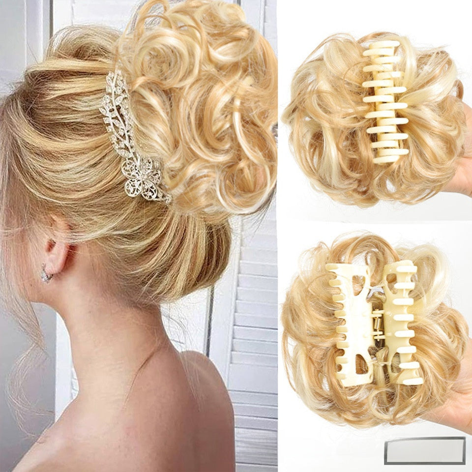 Synthetic Hair Clip Bun