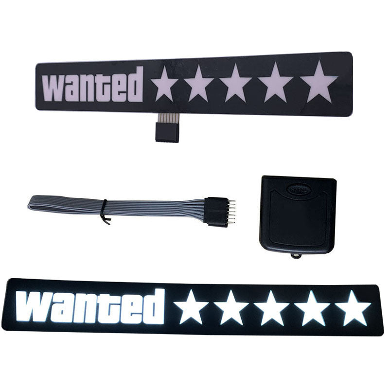 WANTED LEVEL LED CAR SIGN