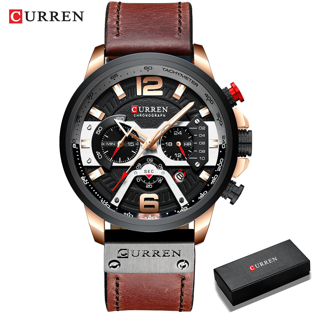 CURREN MENS WATCH WITH CHRONOGRAPH WITH BOX
