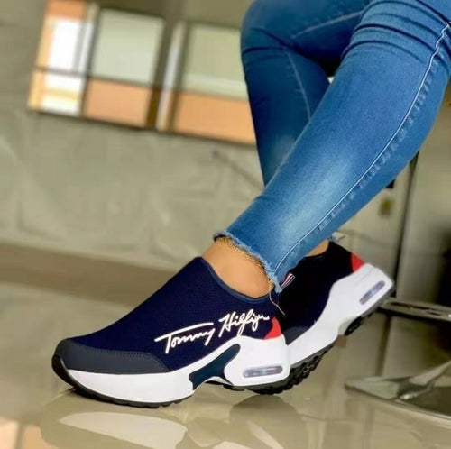 Casual Breathable Sneakers - Flat Women Shoes