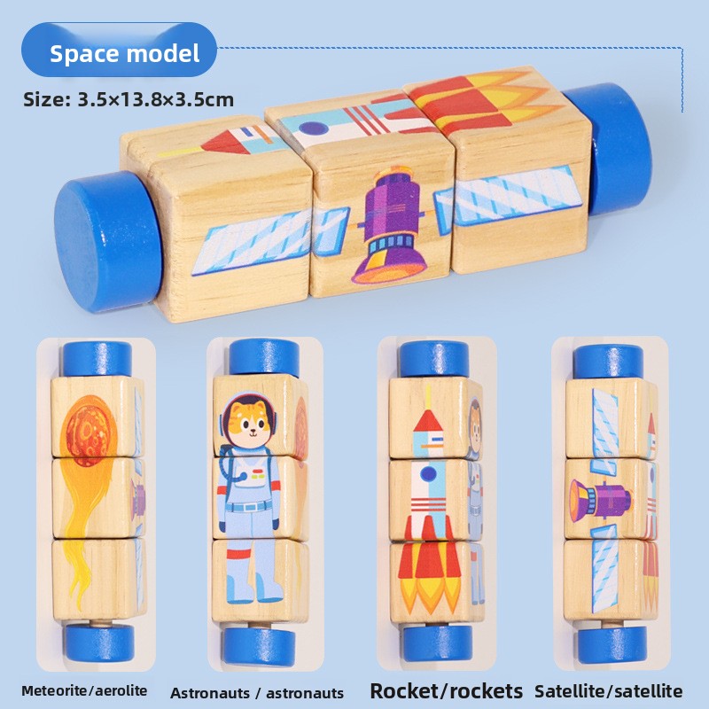 Wooden Rotating Puzzle Toy