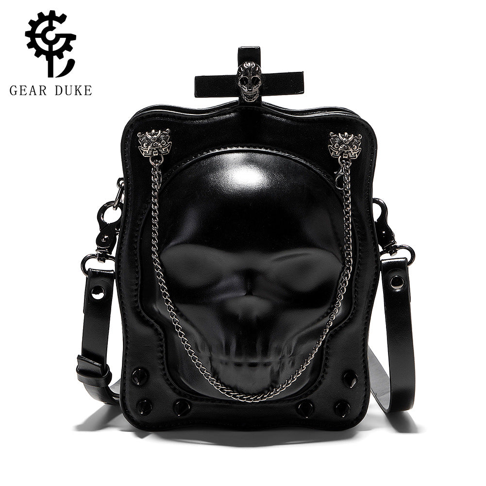 Gothic Skull Mini Crossbody Bag
