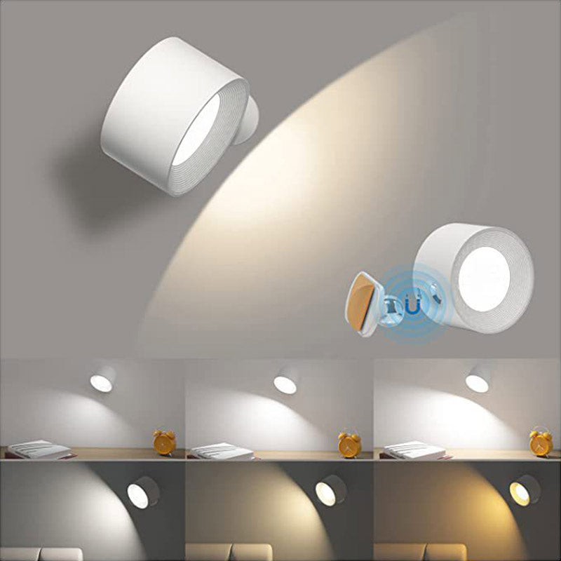 USB Rechargeable LED Wall Lamp Touch Adjustable Night Light