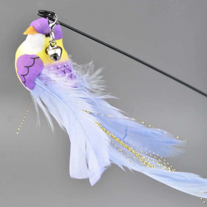 Simulation Bird Cat Toy with Suction Cup