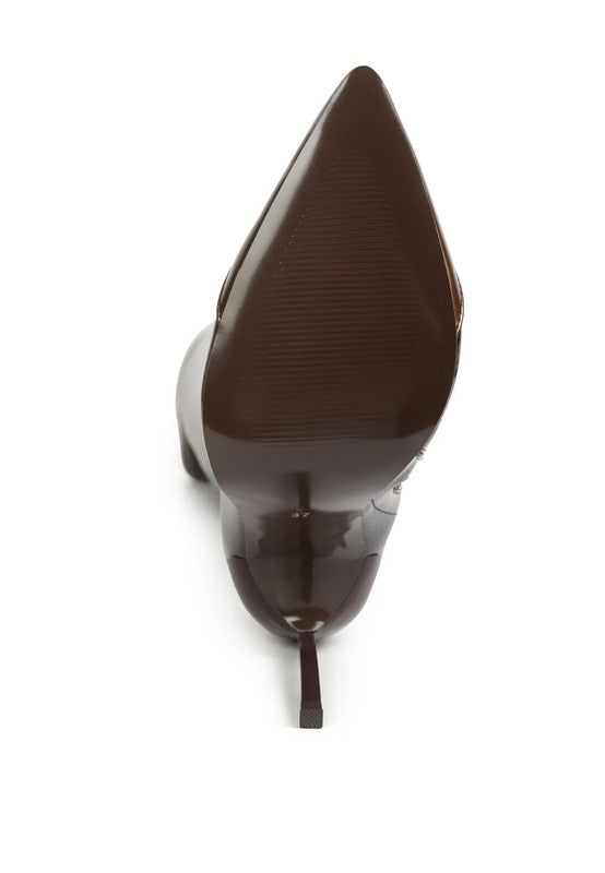 Chimes High Heel Patent Long Boots