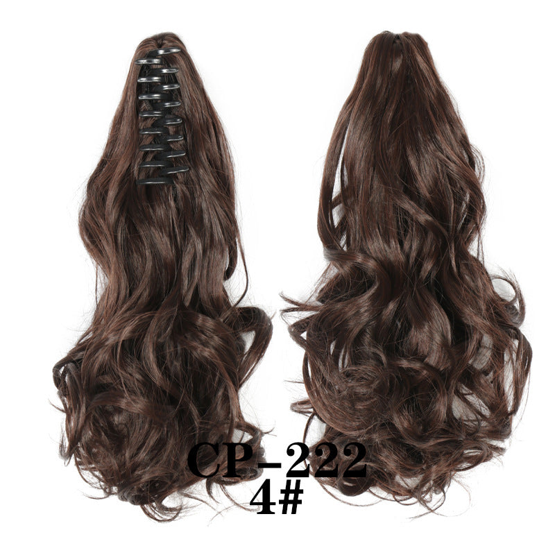 Wavy Ponytail with Curly Hair & a Tiger Clip