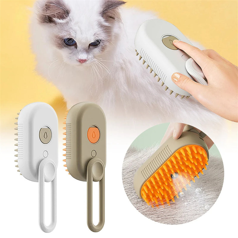 3-in-1 Electric Steam Spray - Pet Grooming Brush