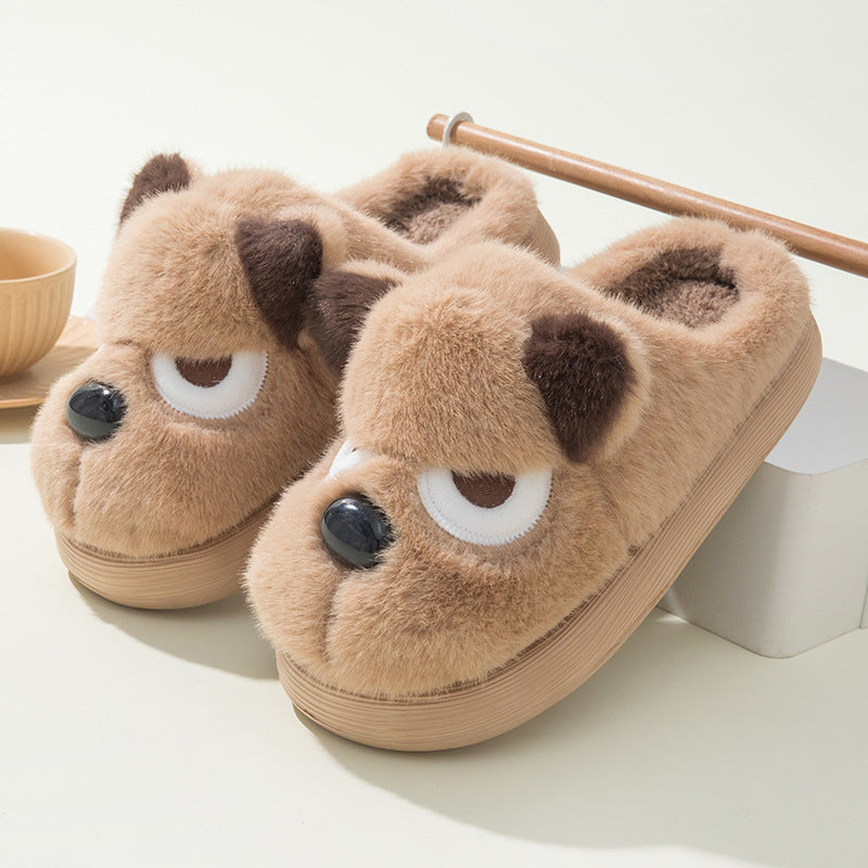 Cute Dog Cotton Slippers