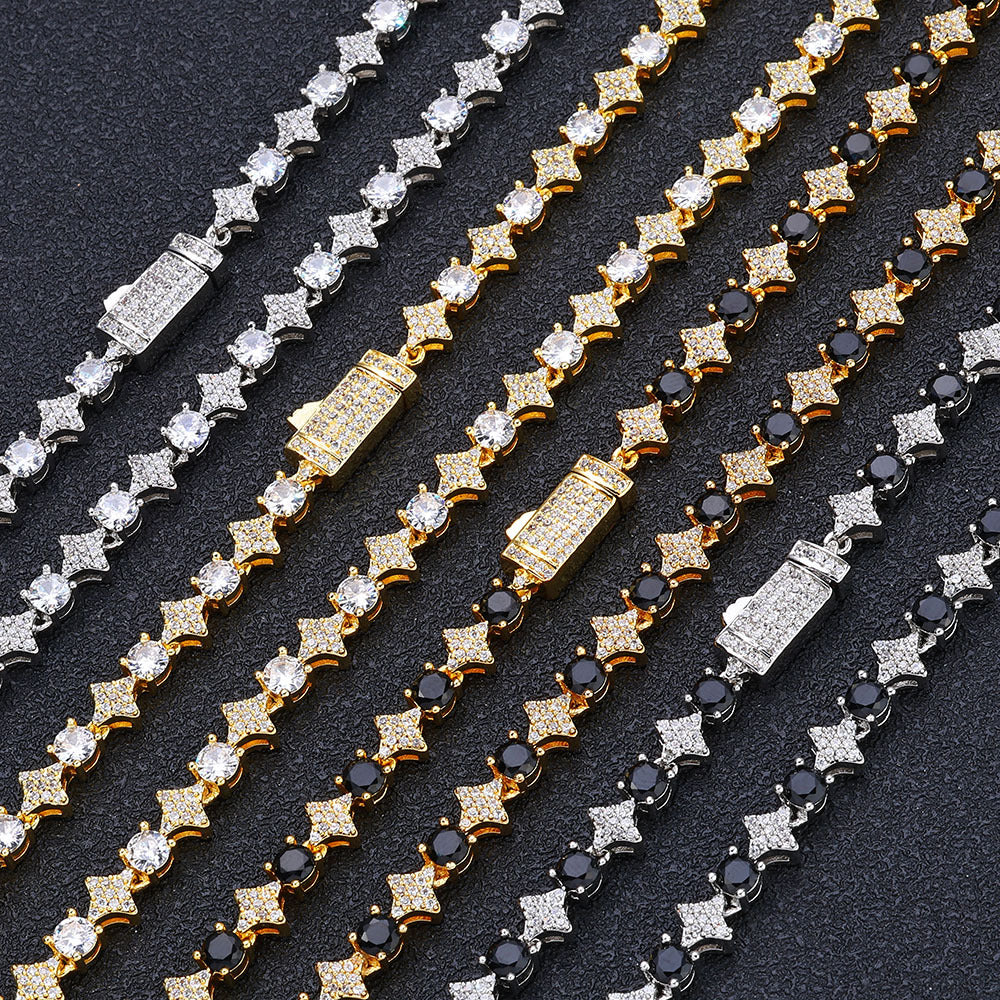 Hip-Hop Star Zircon Tennis Chain Bracelet