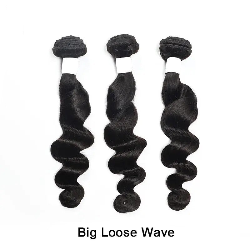 Real Human Hair Bundle - Body Wave, Deep Wave, Kinky Curl, Loose Deep, Loose Wave, Natural Wave & Yaki Straight.