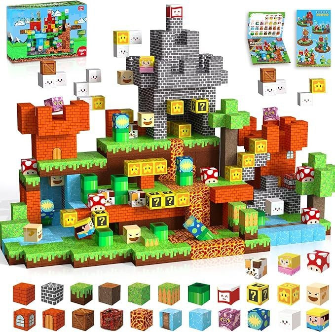 Mini World Magnetic Building Blocks for Kids DIY Castle Construction