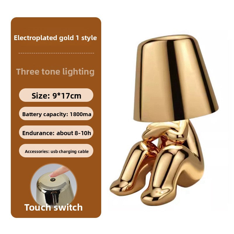 Electroplated Little Golden Man Table Lamp