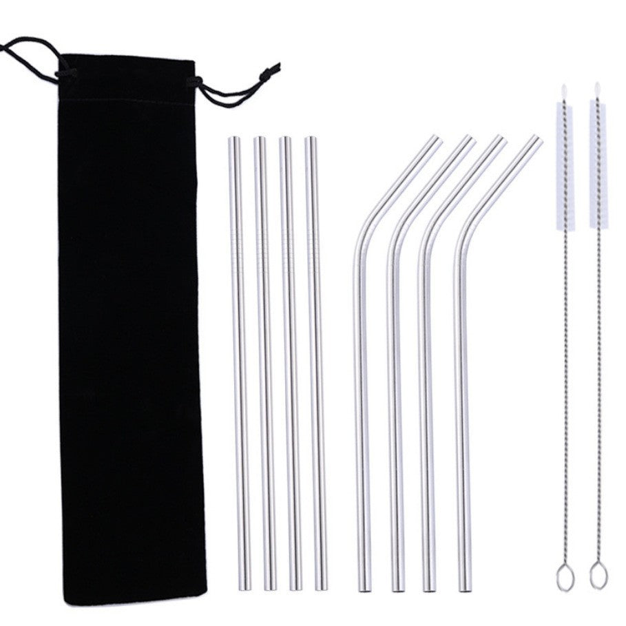 304 Stainless Steel Reusable Drinking Straw Set