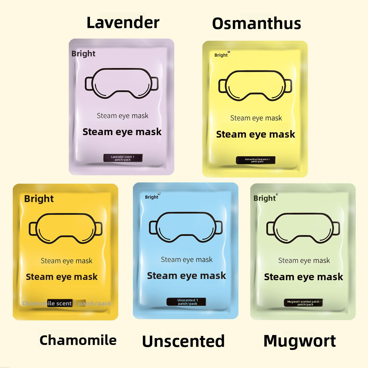 Disposable Self-Heating Steam Eye Mask for Relaxation