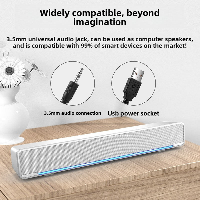 SADA V-196 Bluetooth USB Computer Sound Bar with Bass