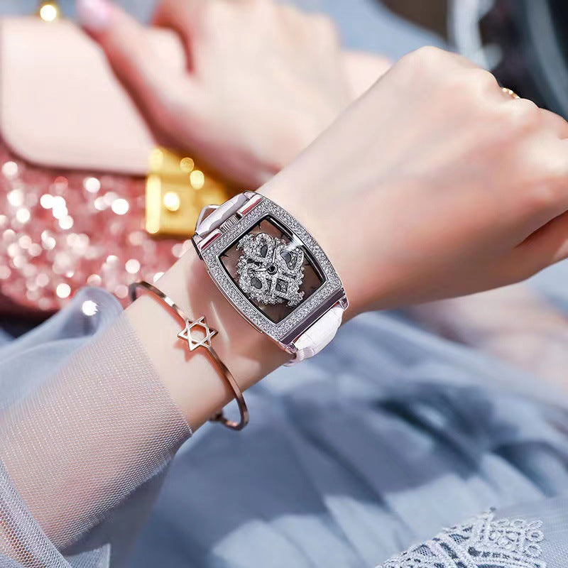 Women's Fashion Diamond Rotating Watch