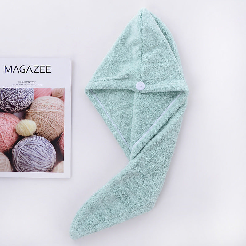 High-Density Coral Velvet Shower Cap Absorbent Towel