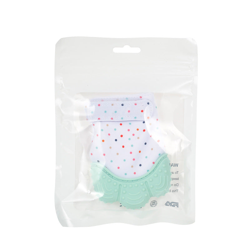 Baby anti-biting silicone teething gloves