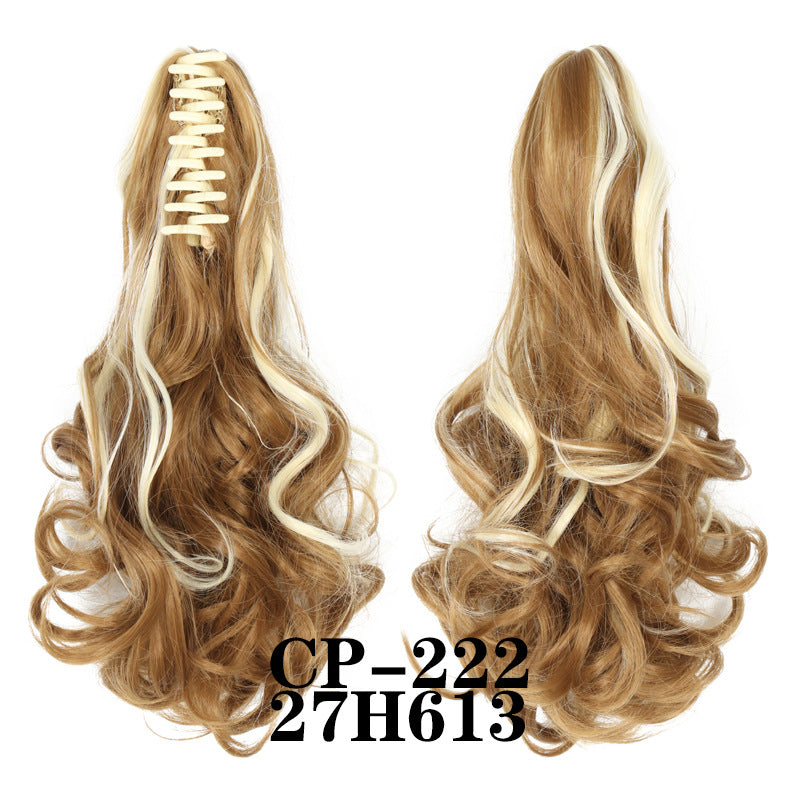 Wavy Ponytail with Curly Hair & a Tiger Clip