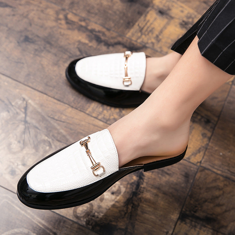 Leather Breathable Slip-On Slippers