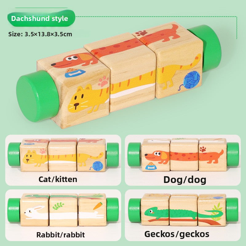 Wooden Rotating Puzzle Toy