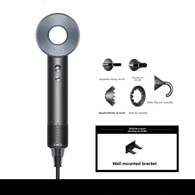 High-speed hair dryer with curling iron