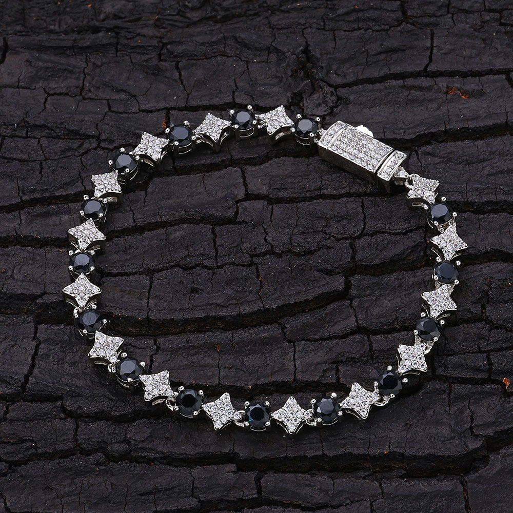 Hip-Hop Star Zircon Tennis Chain Bracelet