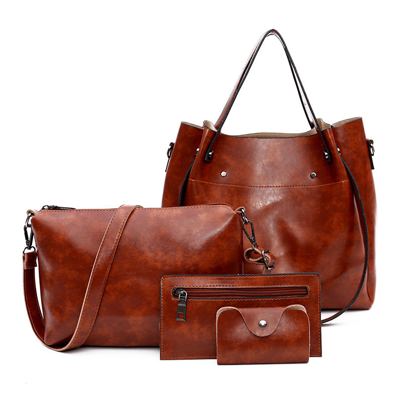 Wooden Handbag - Four-Piece Set