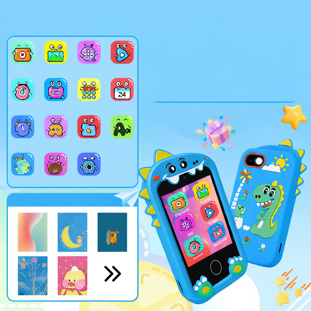 Kids Educational Touch Screen Camera Toy with Games and Video Playback