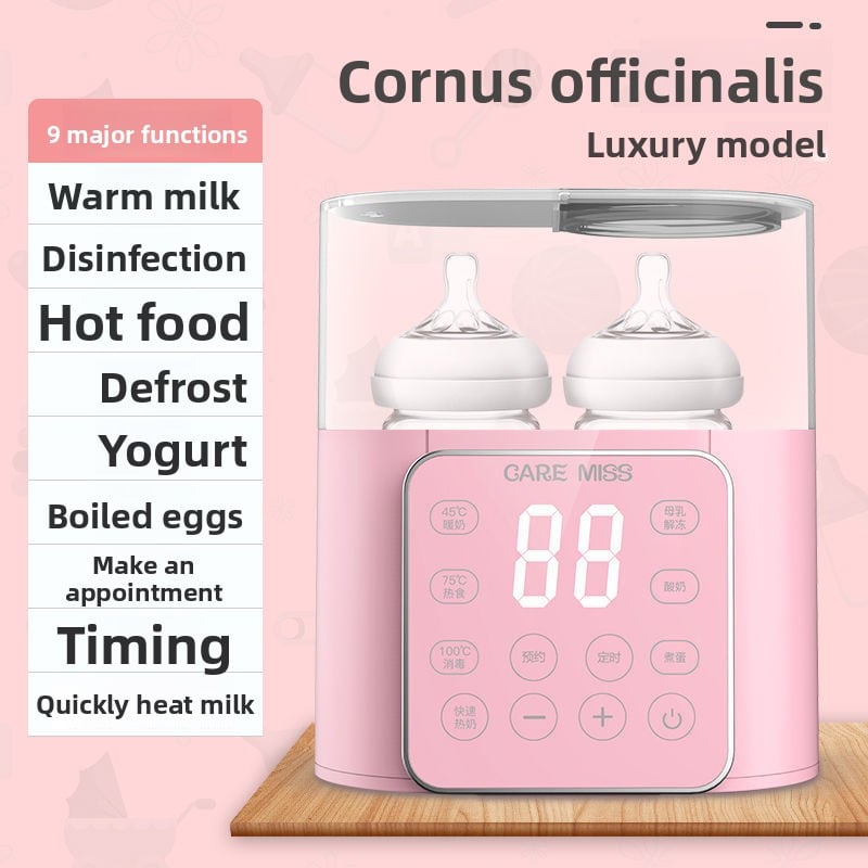 Milk warmer, sterilizer, and two-in-one baby bottle