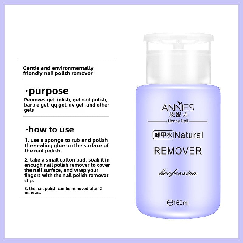 Press Bottle Nail Polish Remover and Cleaning Water