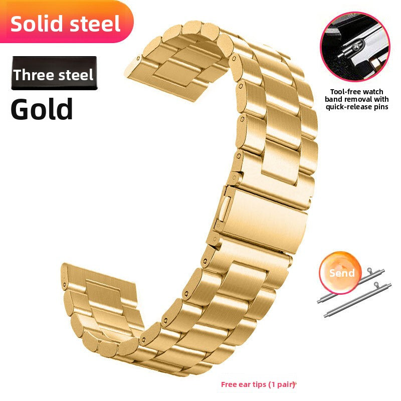 Gold Stainless Steel Watch Strap