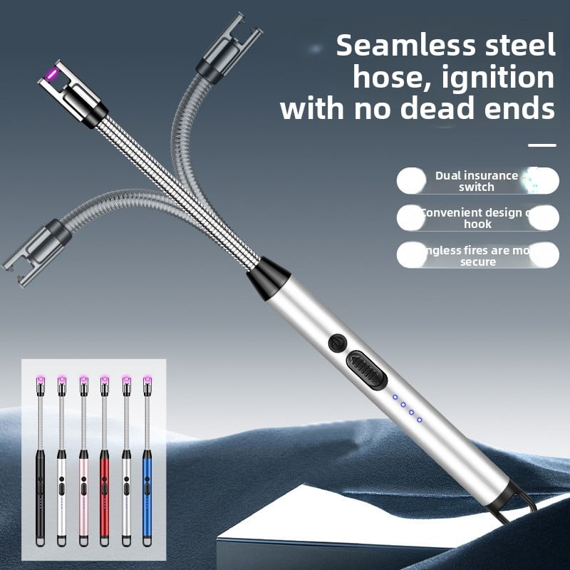 Extended Windproof Pulse Ignition Gun for Gas Stove and Candle Lighter