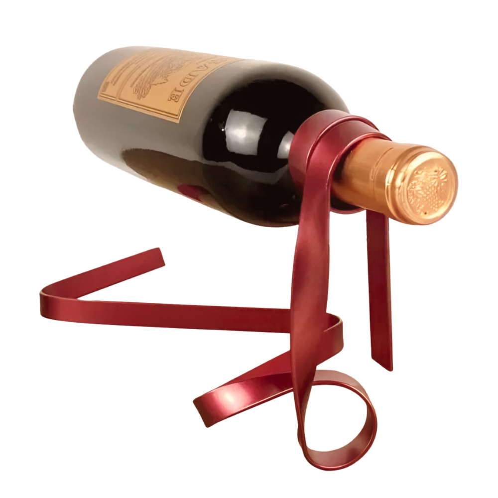 RIBBON FLOATING IRON WINE HOLDER