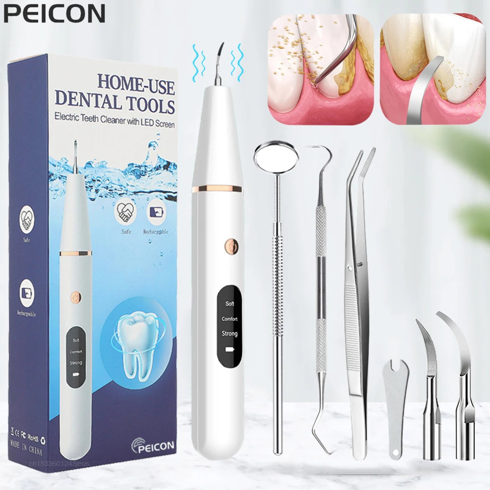ULTRASONIC DENTAL TEETH PLAQUE REMOVER & CLEANER
