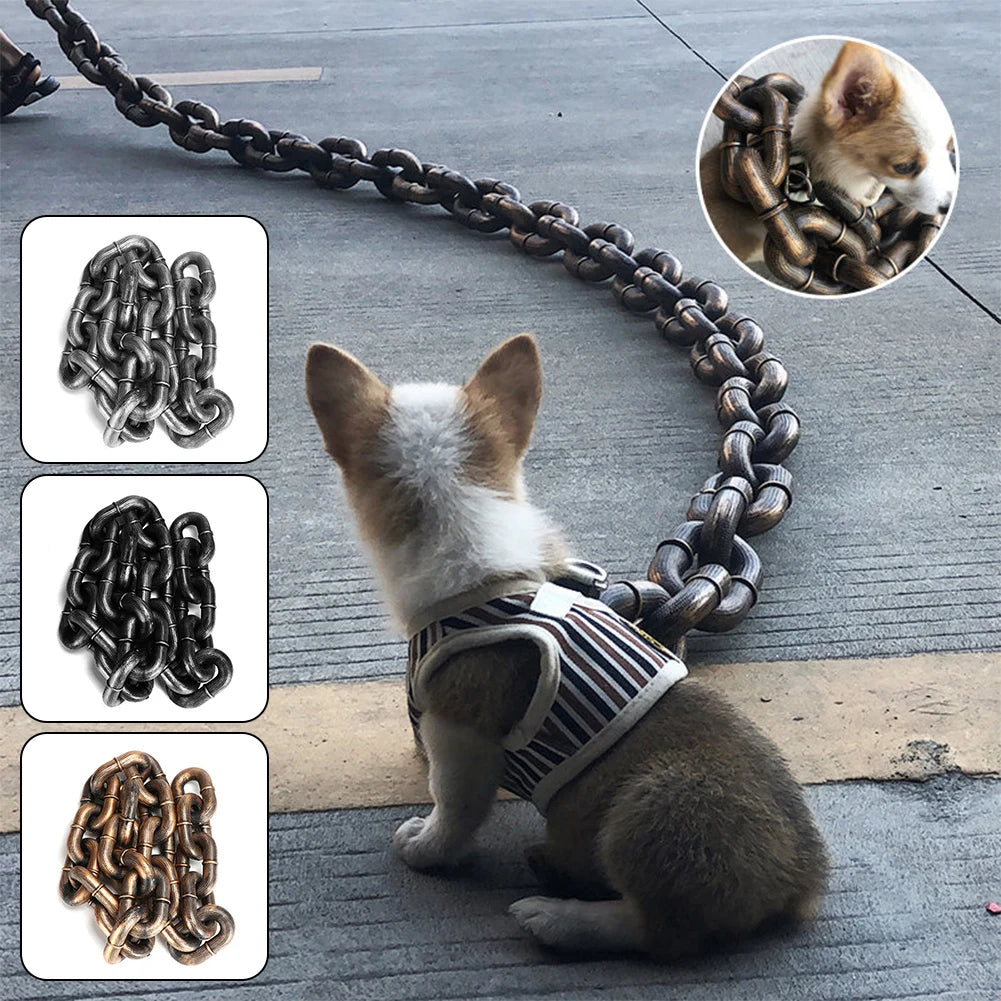 FUNNY DOG CHAIN LEASH