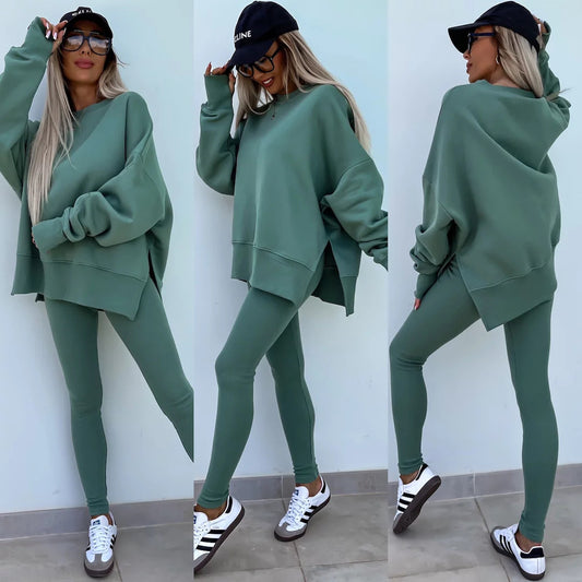 Women's Casual Sweatshirt and Pants Set