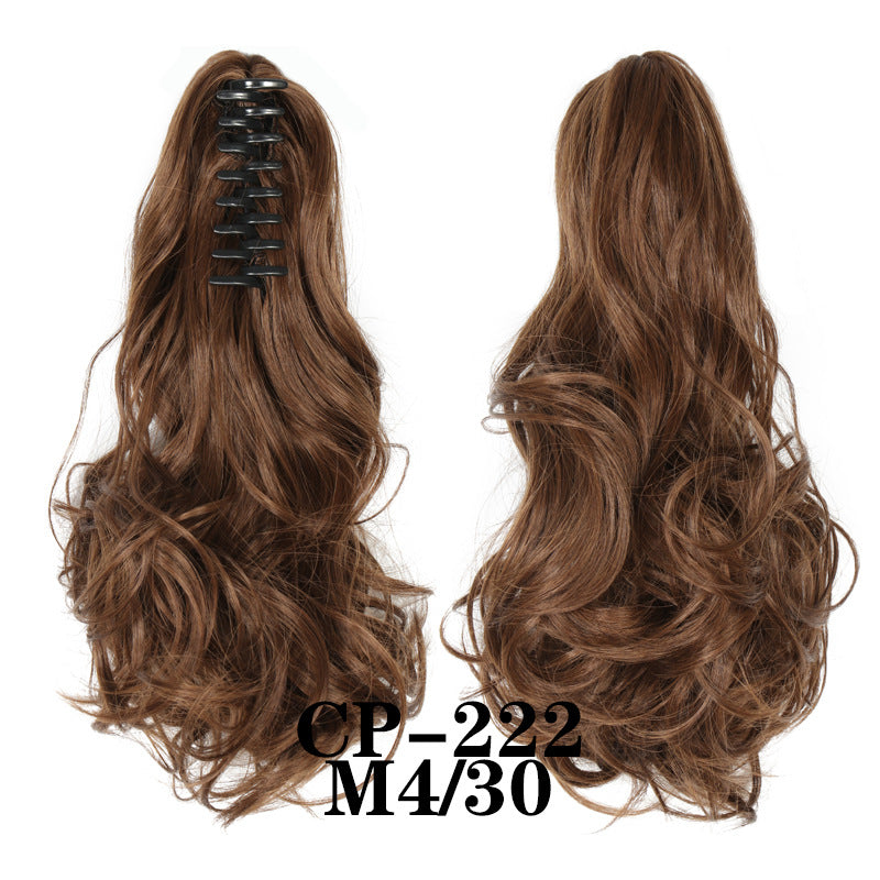 Wavy Ponytail with Curly Hair & a Tiger Clip