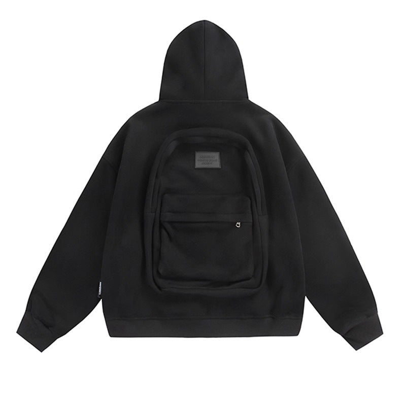 Hooded Sweatshirt with Back storage