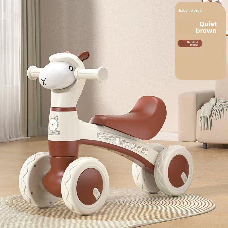 Children's Alpaca Scooter Four-Wheel Balance Walker for Toddlers