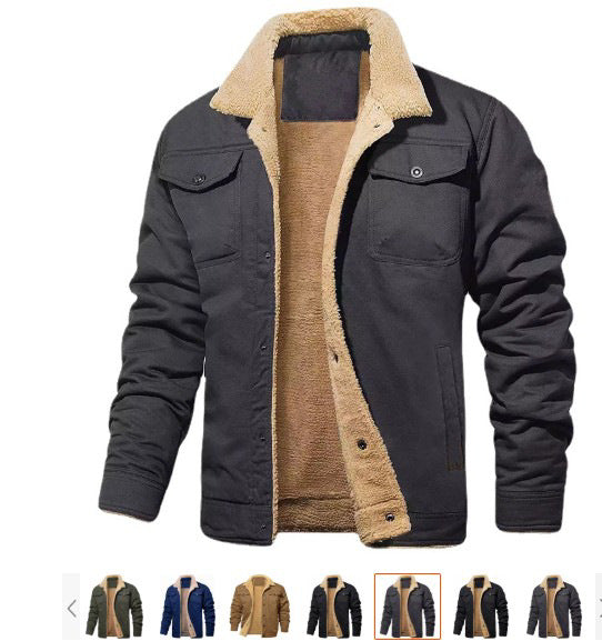 Men's Fleece-Lined Casual Jacket