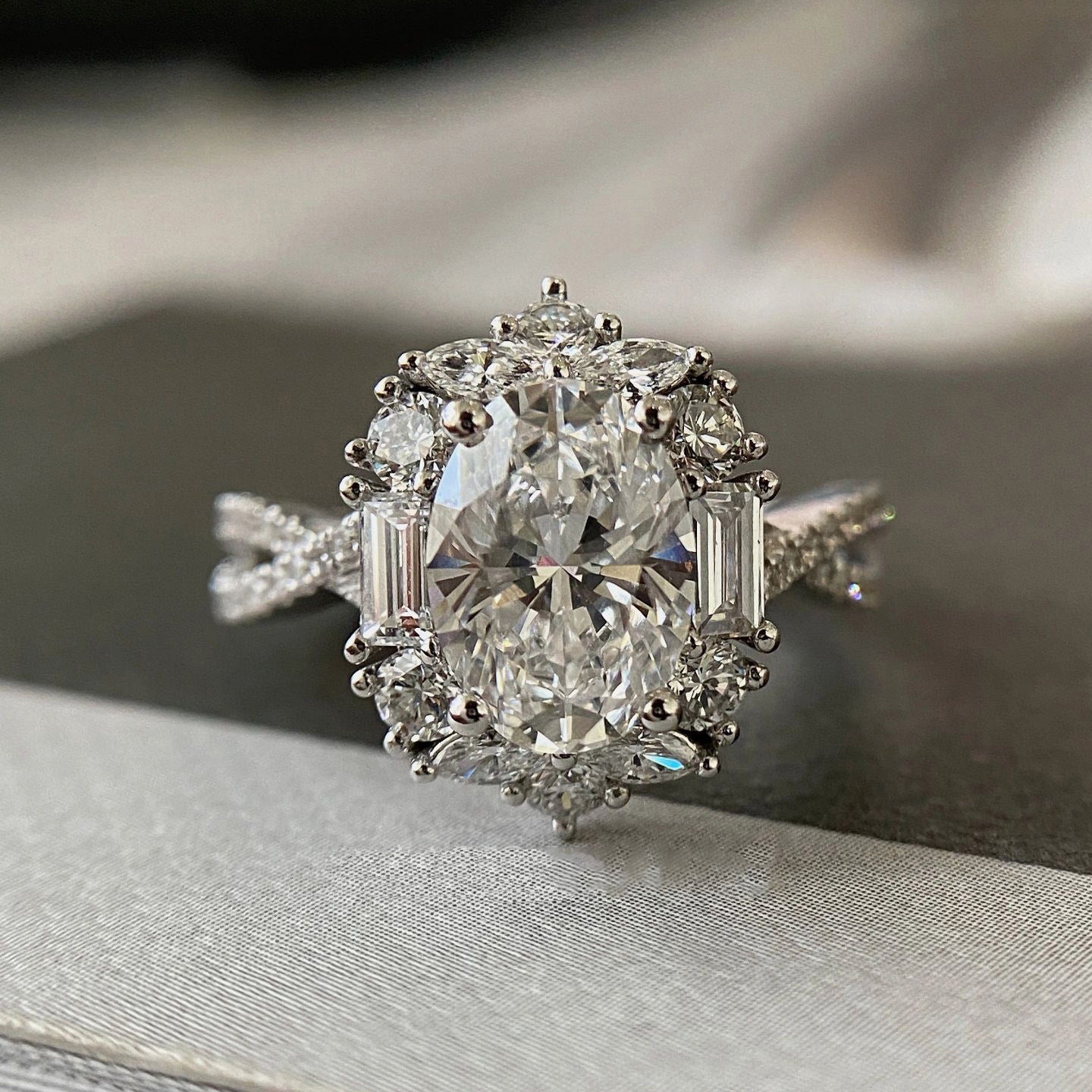 Moissanite Zircon Ring