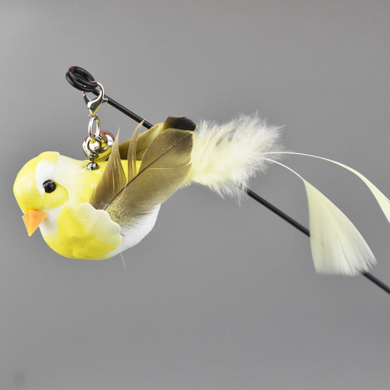 Simulation Bird Cat Toy with Suction Cup