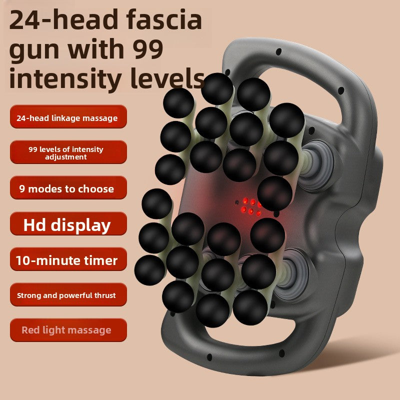 Multi-Head Fascia Gun Muscle Massager - Rechargeable