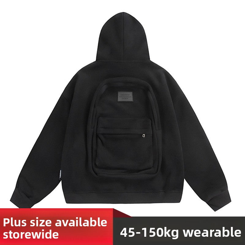 Hooded Sweatshirt with Back storage