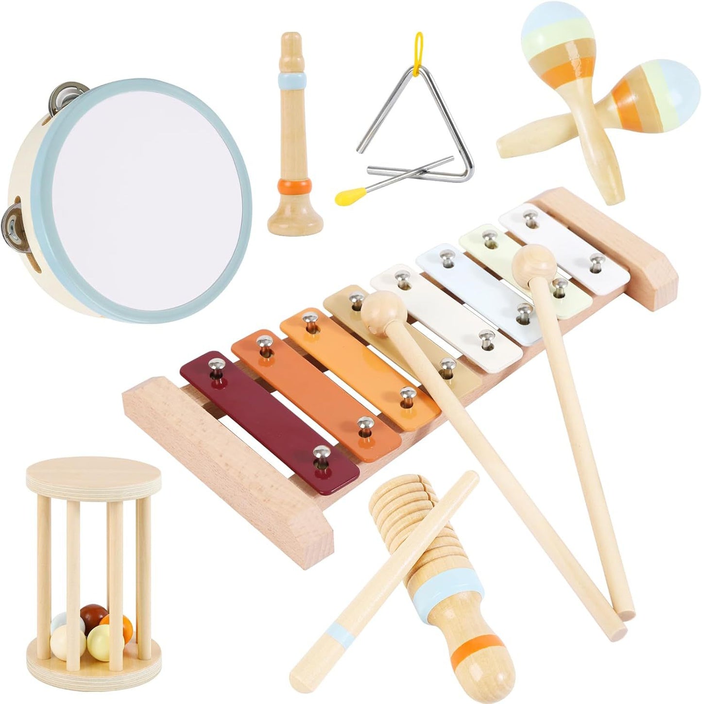 Wooden Orff Musical Instrument Set for Kids Early Education