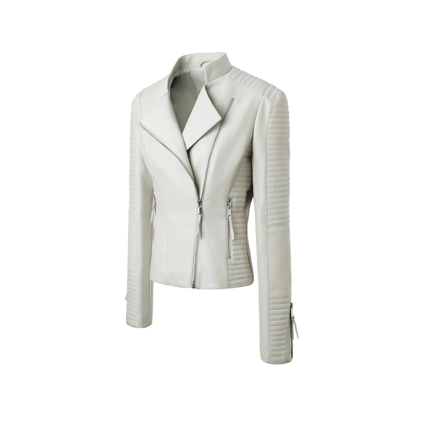 Women's Vintage PU Leather Biker Jacket