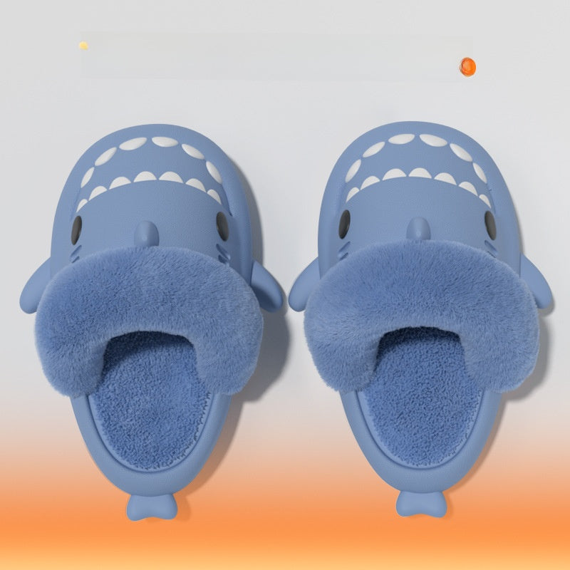Warm Shark Cotton Slippers