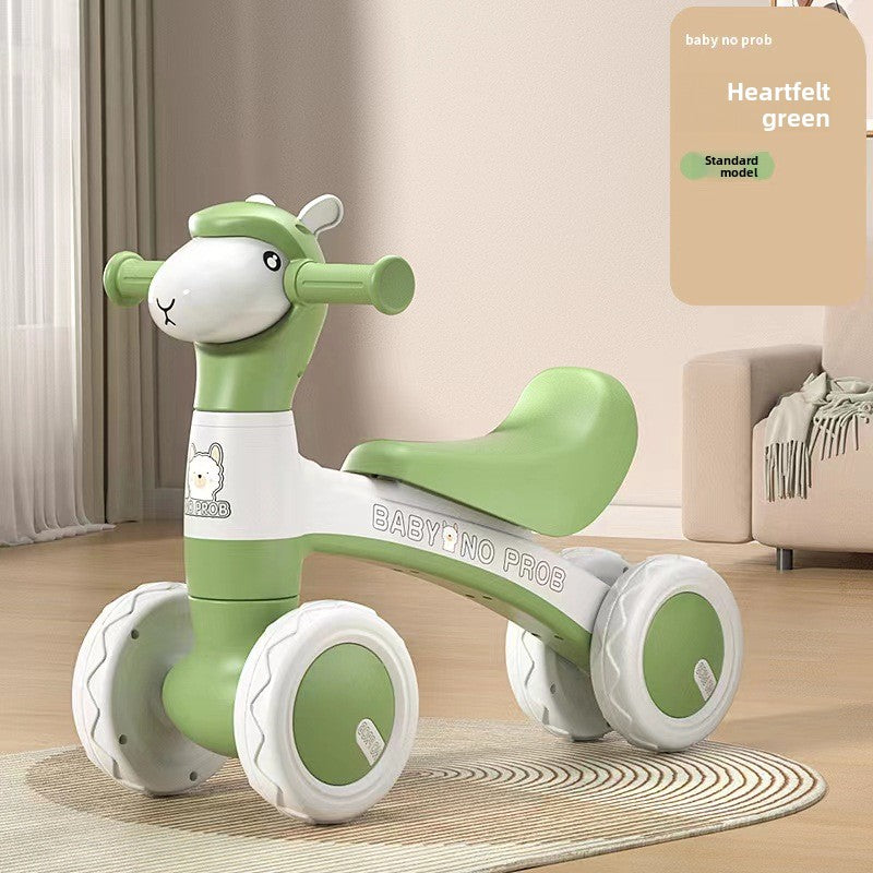 Children's Alpaca Scooter Four-Wheel Balance Walker for Toddlers